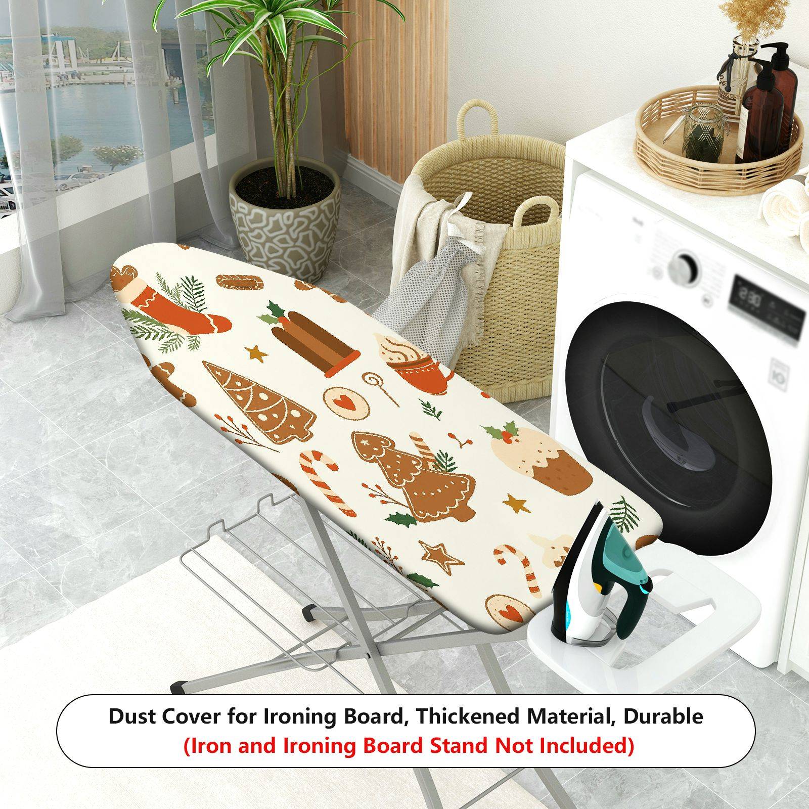 1-Piece Christmas Holiday Festive  Ironing Board Cover, Universal Size, Without Board