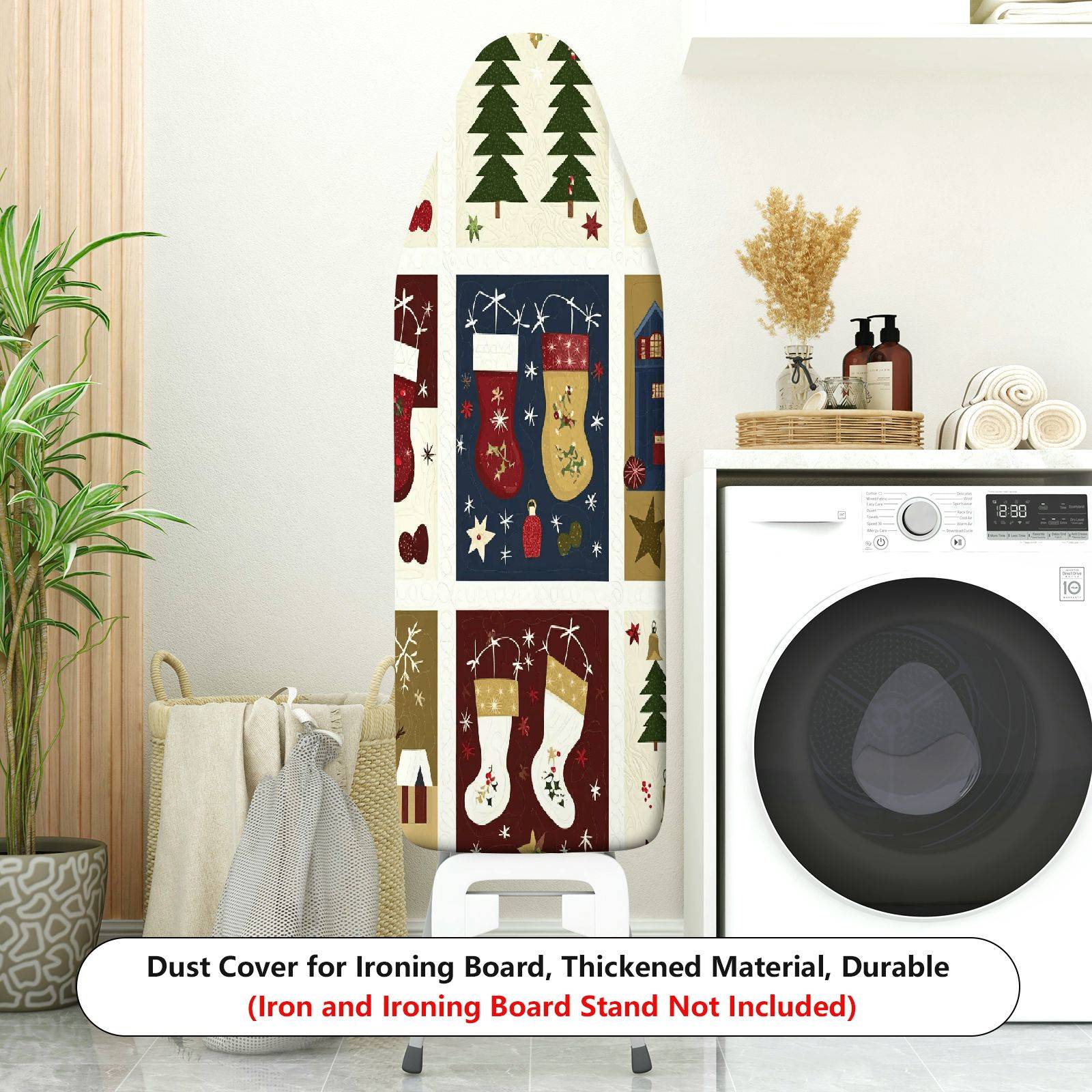 1-Piece Christmas Holiday Tree  Ironing Board Cover, Universal Size, Without Board