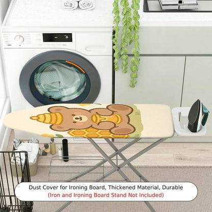 1-Piece Cute Bear Honey Floral  Ironing Board Cover, Universal Size, Without Board