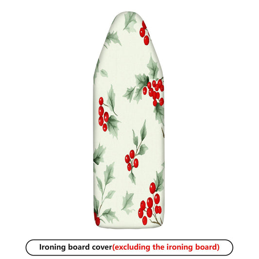 1-Piece Christmas Berry Holly  Ironing Board Cover, Universal Size, Without Board