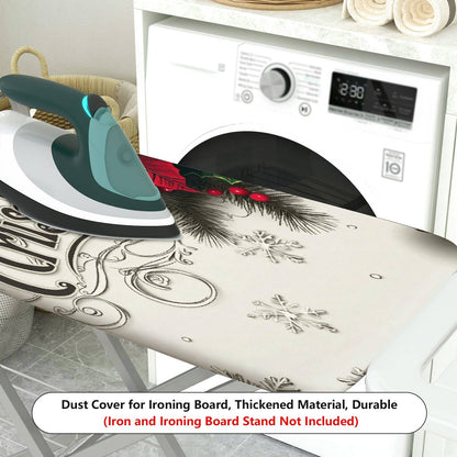 1-Piece Christmas Floral Snow  Ironing Board Cover, Universal Size, Without Board