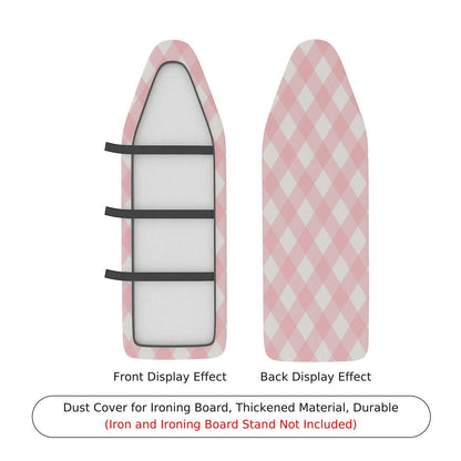 1-Piece Pink Plaid Checkered Decorative  Ironing Board Cover, Universal Size, Without Board