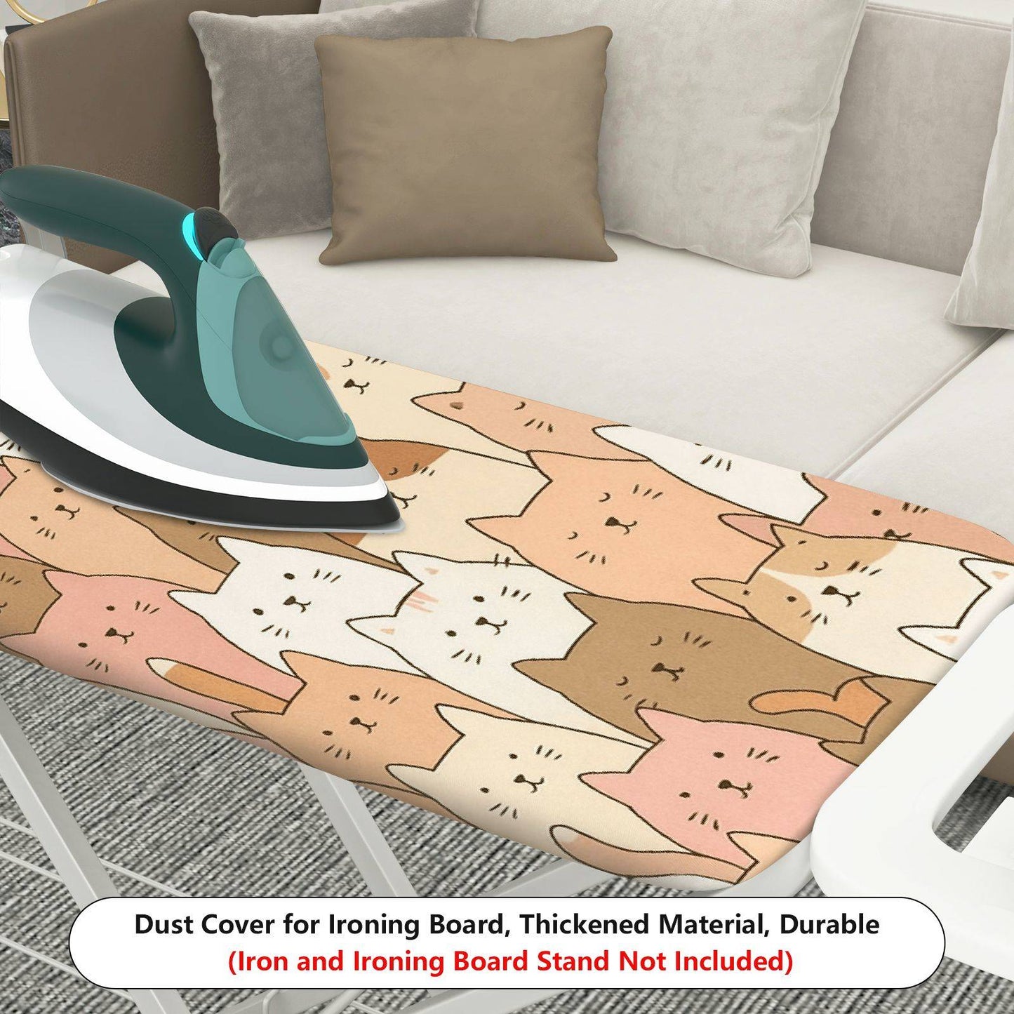 1-Piece Cute  Cat Pattern Colorful  Ironing Board Cover, Universal Size, Without Board