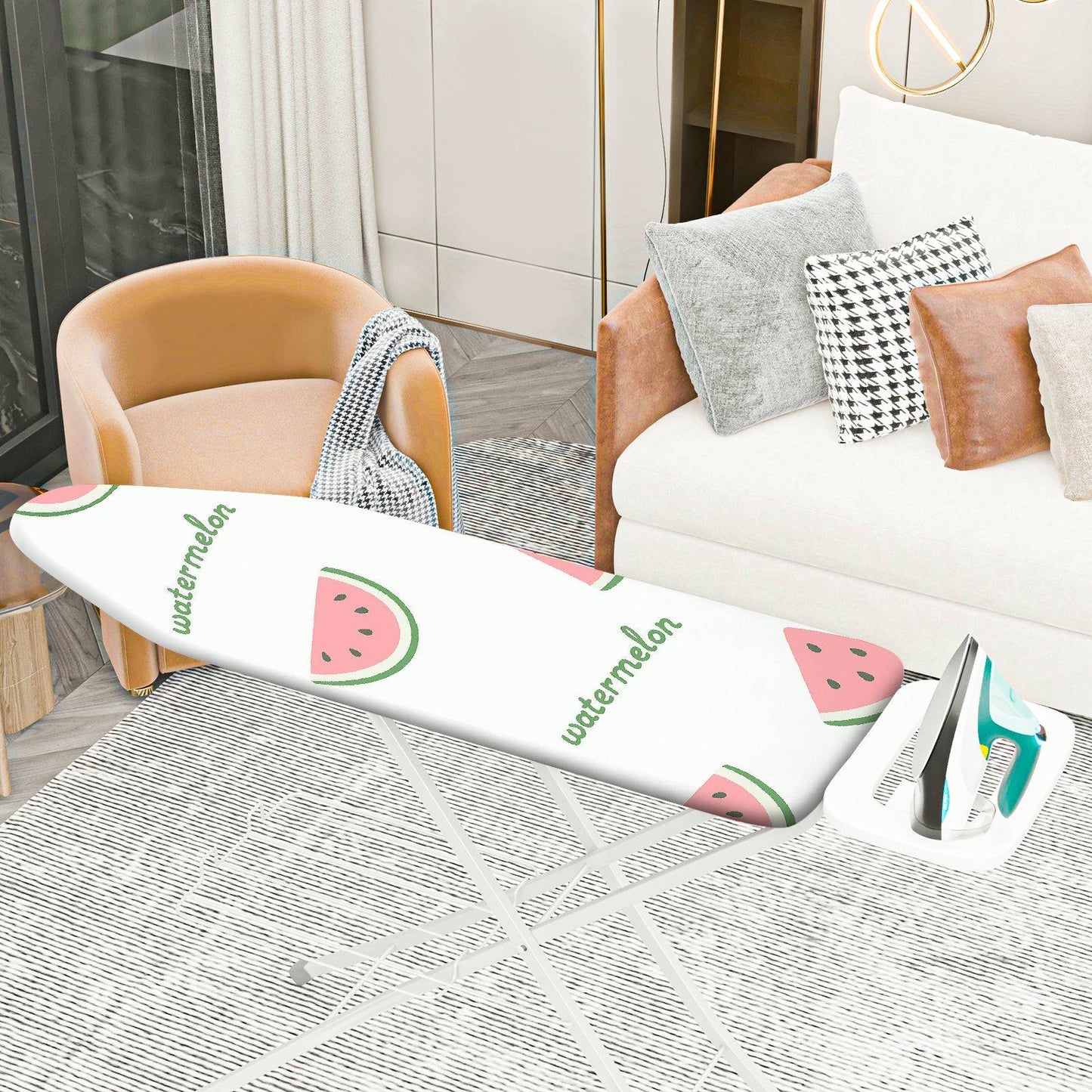 1-Piece Watermelon Print Fruit Pattern Summer Theme  Ironing Board Cover, Universal Size, Without Board