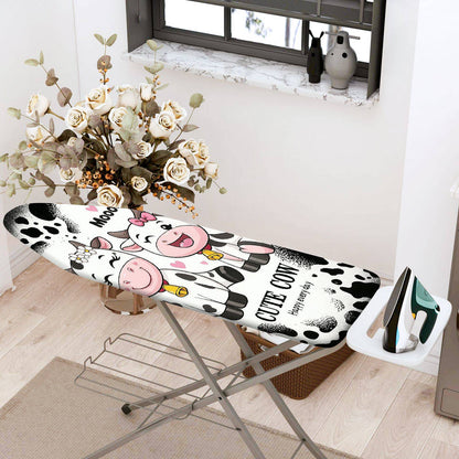 1-Piece Cow Cute Happy  Ironing Board Cover, Universal Size, Without Board