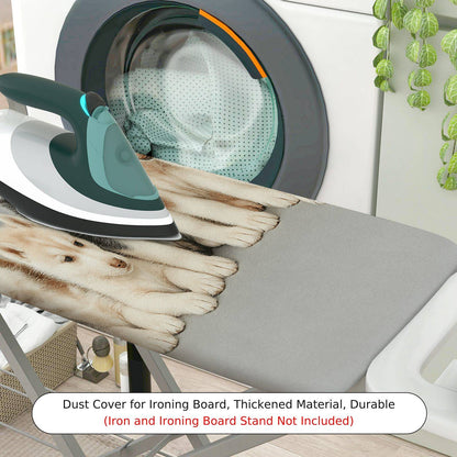 1-Piece Dog Pattern Cute Animal Grey  Ironing Board Cover, Universal Size, Without Board