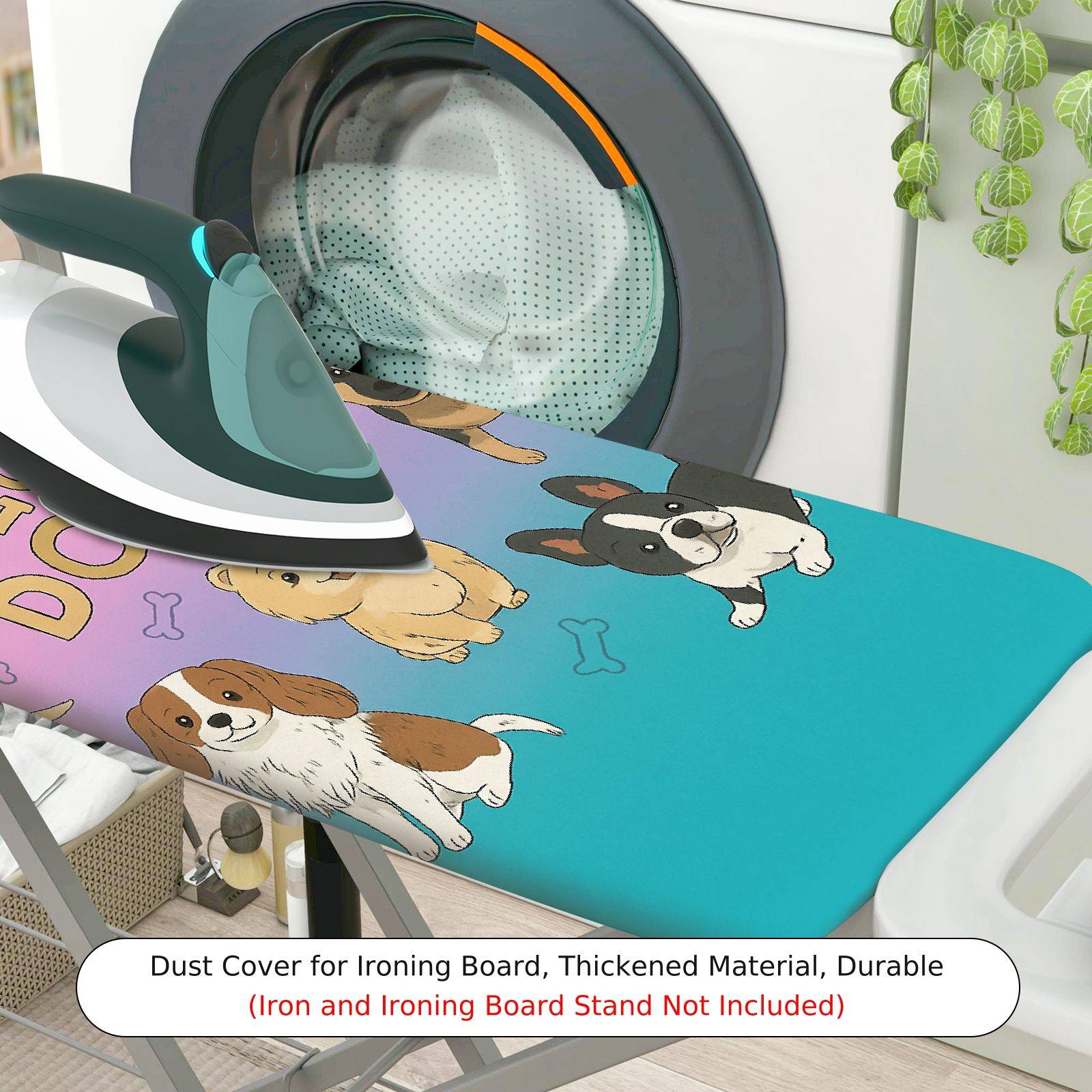 1-Piece Dog Love Cute Pet  Ironing Board Cover, Universal Size, Without Board