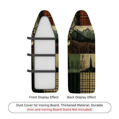 1-Piece Forest Deer Plaid  Ironing Board Cover, Universal Size, Without Board