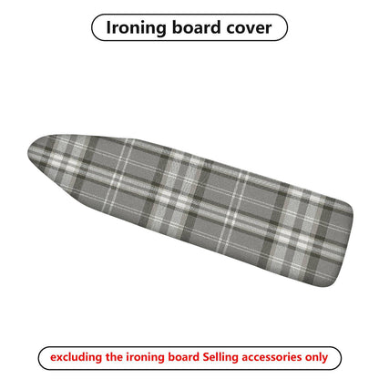 1-Piece Plaid Checkered Gray  Ironing Board Cover, Universal Size, Without Board