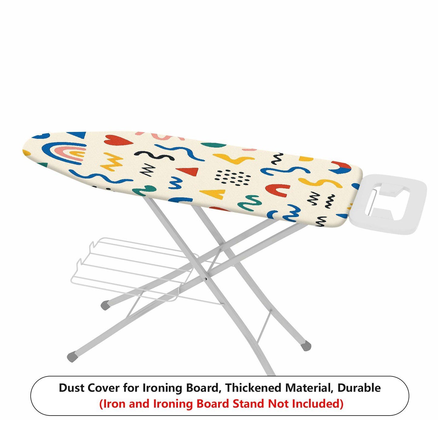 1-Piece Abstract Rainbow Geometry Color  Ironing Board Cover, Universal Size, Without Board
