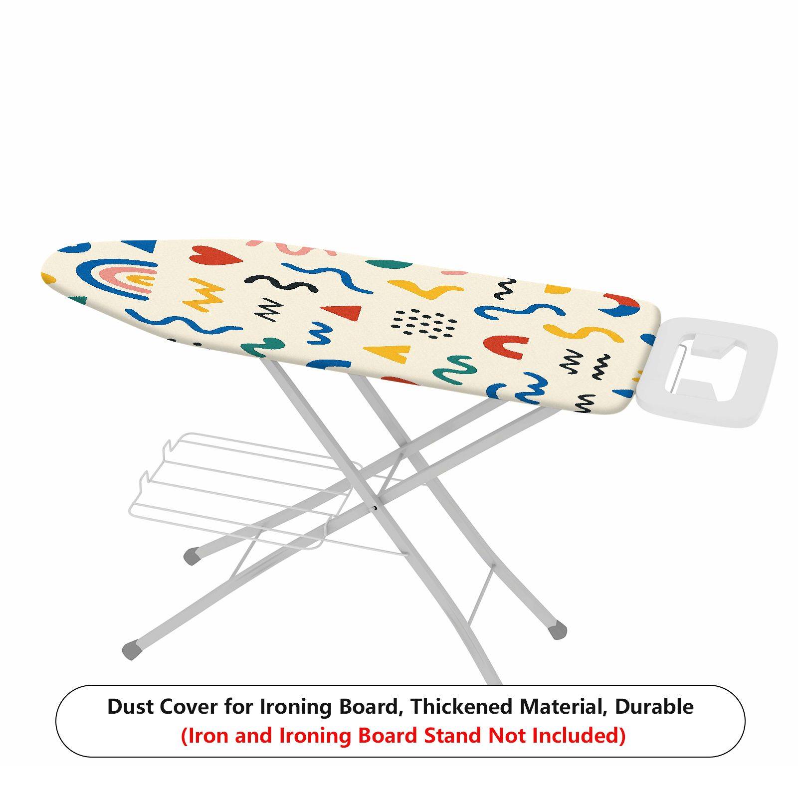 1-Piece Abstract Rainbow Geometry Color  Ironing Board Cover, Universal Size, Without Board