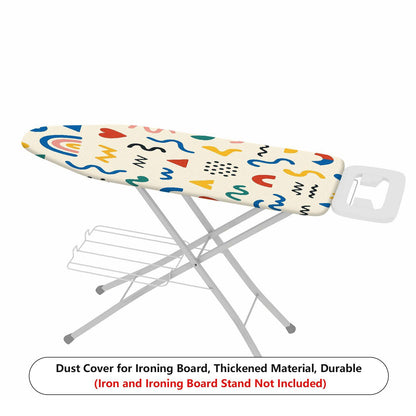 1-Piece Abstract Rainbow Geometry Color  Ironing Board Cover, Universal Size, Without Board