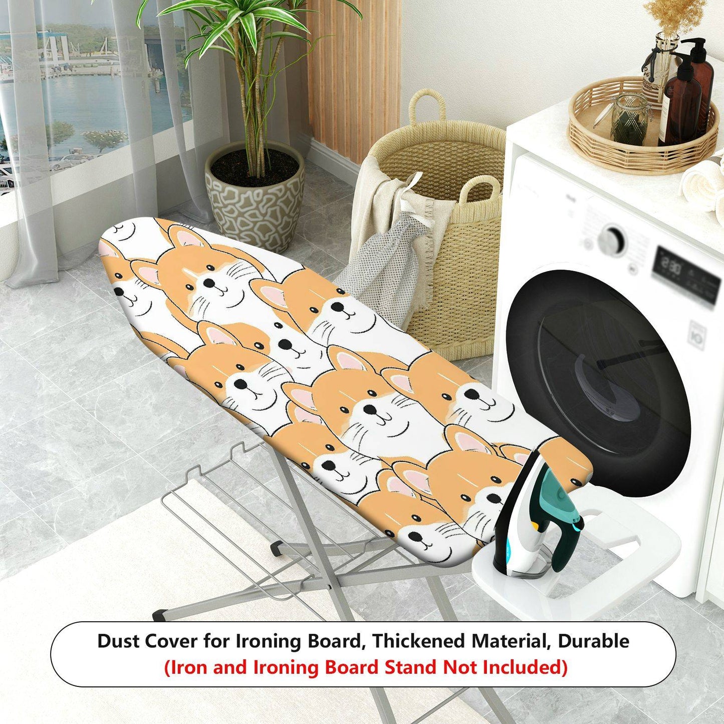 1-Piece Cute Dog  Animal  Ironing Board Cover, Universal Size, Without Board