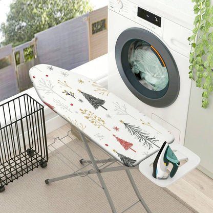 1-Piece Christmas Tree Snowflake Holiday  Ironing Board Cover, Universal Size, Without Board