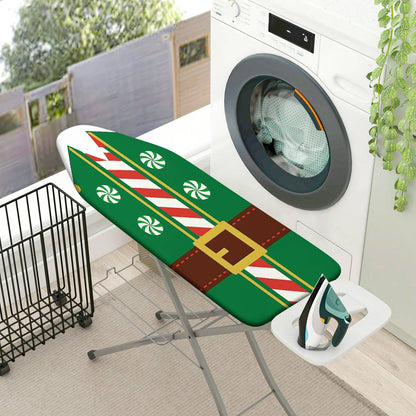 1-Piece Christmas Elf Candy Cane  Ironing Board Cover, Universal Size, Without Board