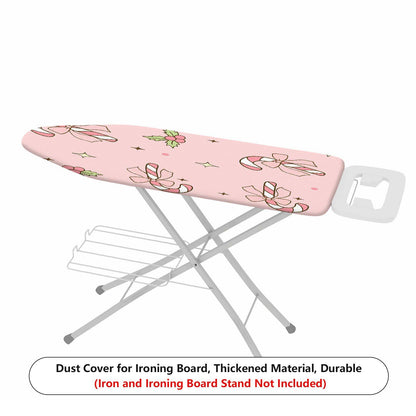 1-Piece Christmas Candy Bow Holly  Ironing Board Cover, Universal Size, Without Board