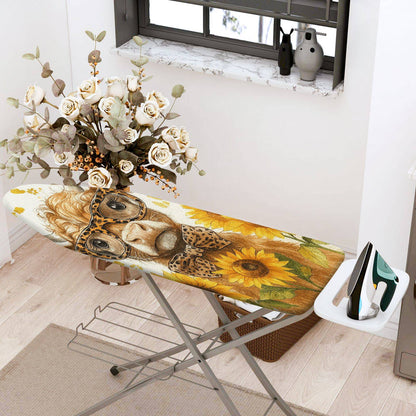 1-Piece Alpaca Sunflower Leopard  Ironing Board Cover, Universal Size, Without Board