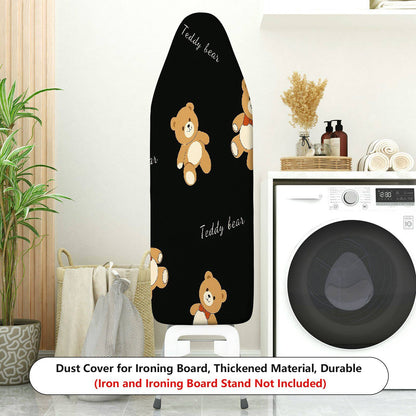1-Piece Teddy Bear Black Cute  Ironing Board Cover, Universal Size, Without Board