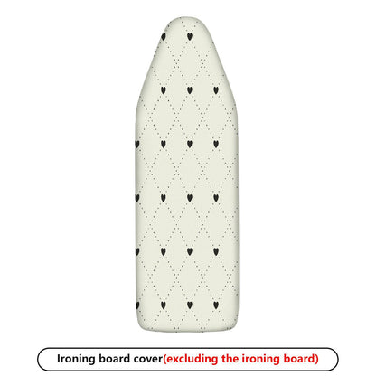 1-Piece Heart Pattern Diamond Design Beige  Ironing Board Cover, Universal Size, Without Board