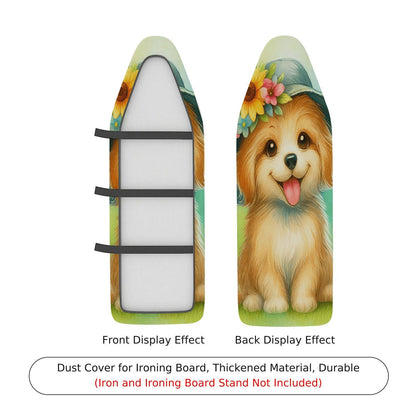 1-Piece Cute Dog Flower  Ironing Board Cover, Universal Size, Without Board