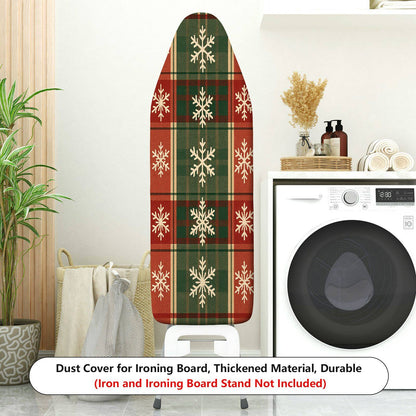 1-Piece Snowflake Plaid Christmas  Ironing Board Cover, Universal Size, Without Board