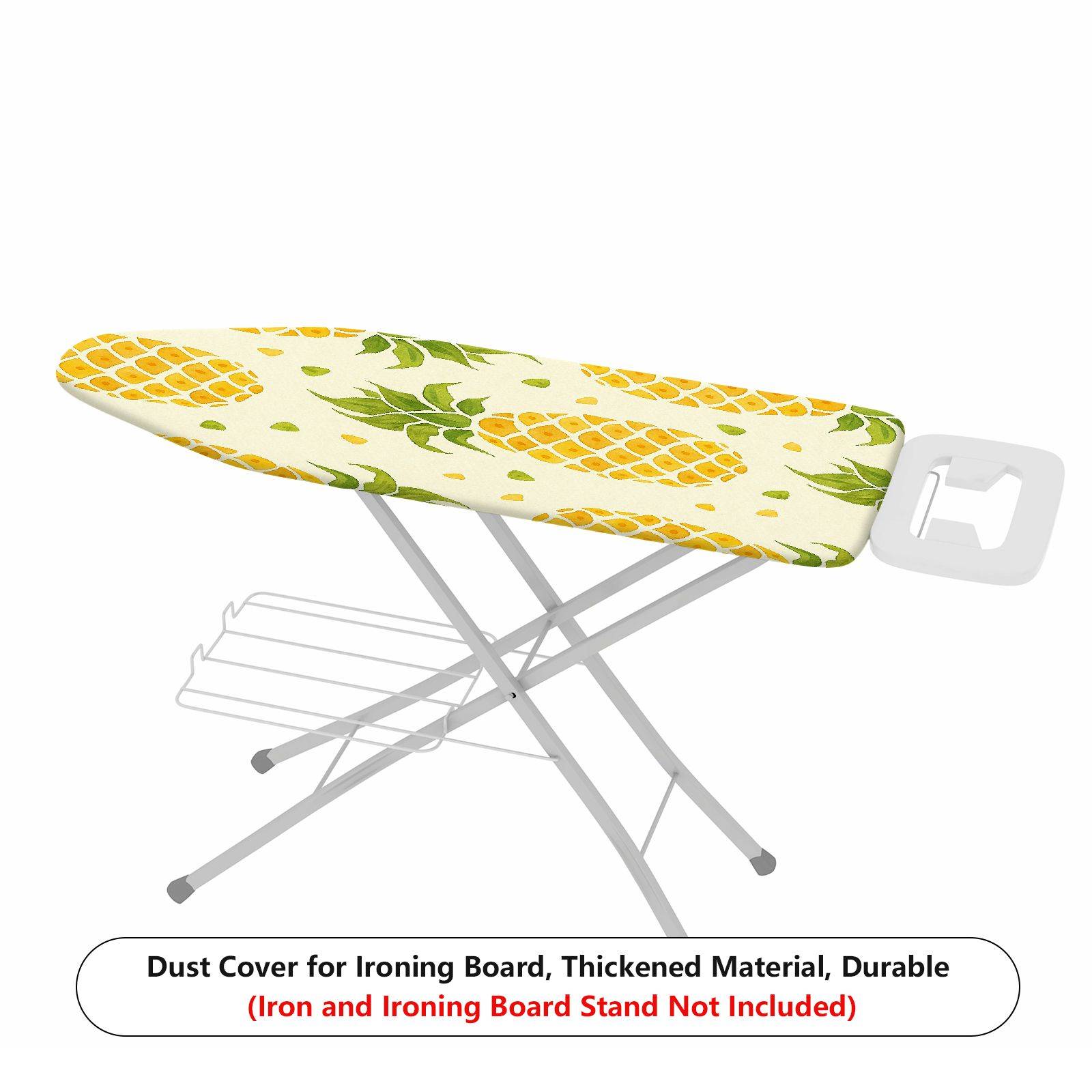 1-Piece Pineapple Pattern Yellow Green Fruit Theme  Ironing Board Cover, Universal Size, Without Board