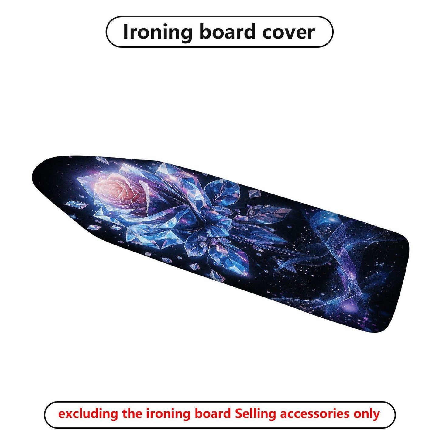 1-Piece Galaxy Crystal Rose Nebula  Ironing Board Cover, Universal Size, Without Board