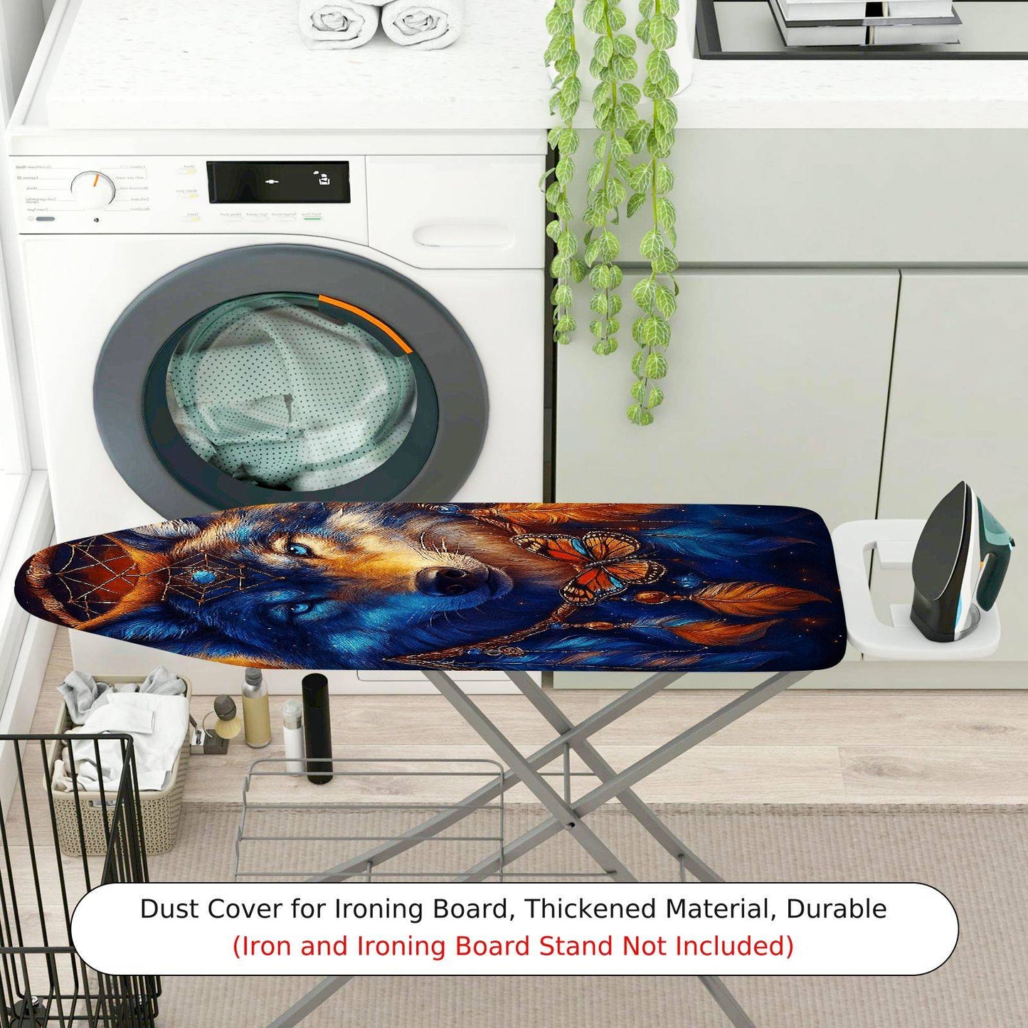 1-Piece Wolf Dreamcatcher Butterfly  Ironing Board Cover, Universal Size, Without Board