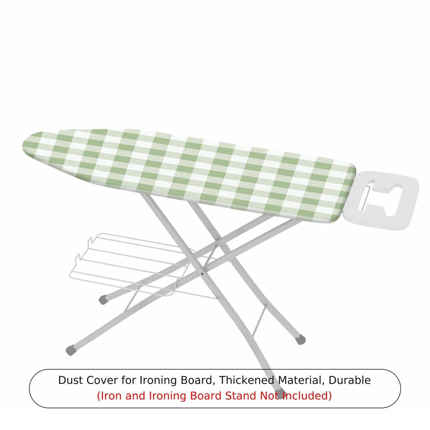 1-Piece Checkered Pattern Green Plaid  Ironing Board Cover, Universal Size, Without Board