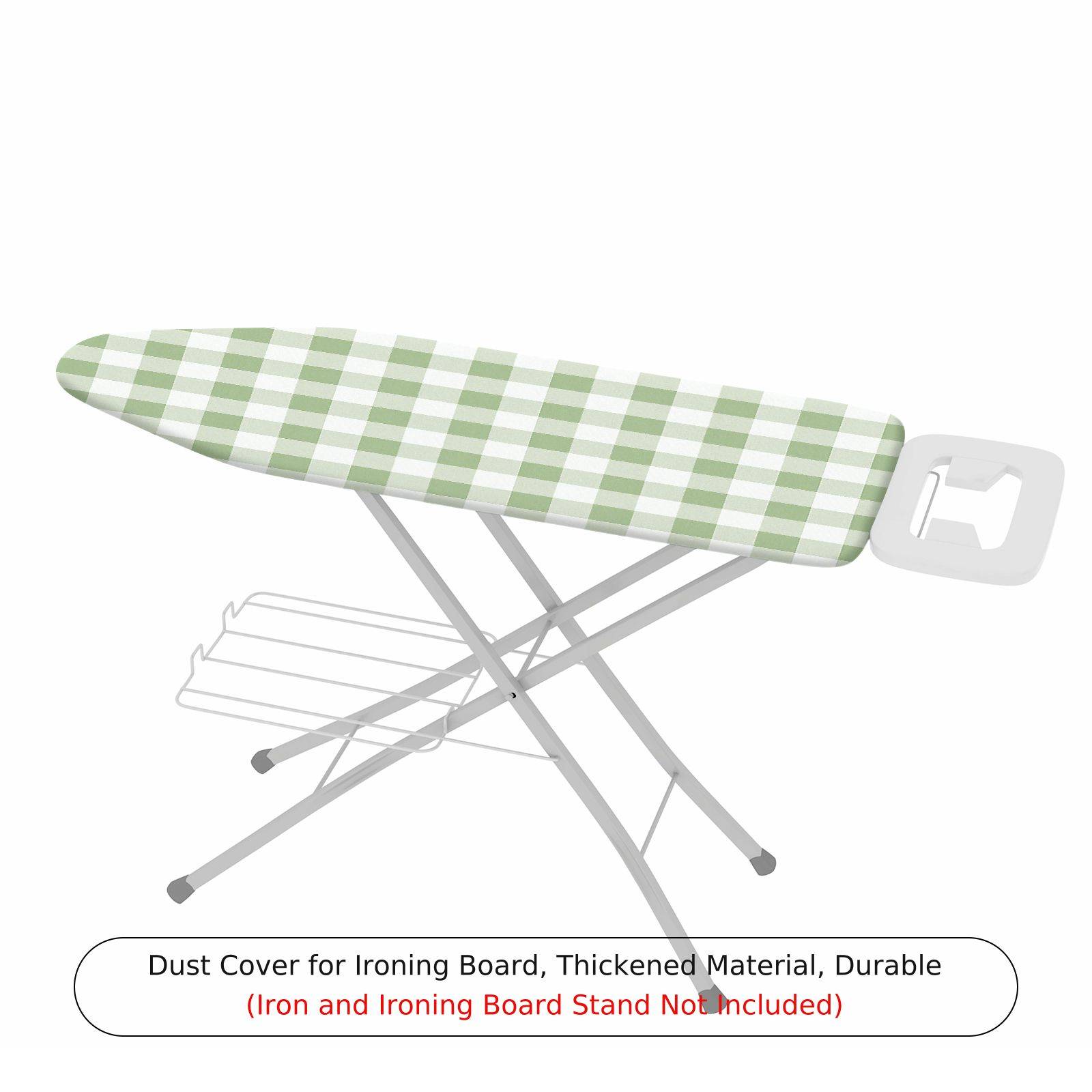 1-Piece Checkered Pattern Green Plaid  Ironing Board Cover, Universal Size, Without Board
