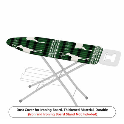 1-Piece Reindeer Plaid Green  Ironing Board Cover, Universal Size, Without Board