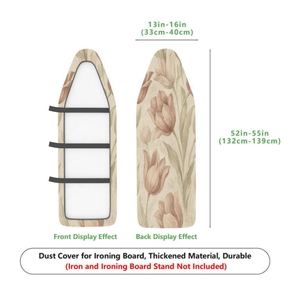 1-Piece Floral Pattern Beige Tulip  Ironing Board Cover, Universal Size, Without Board
