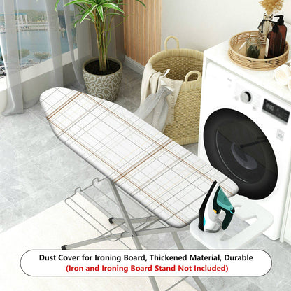 1-Piece Plaid Grid Pattern White Theme  Ironing Board Cover, Universal Size, Without Board