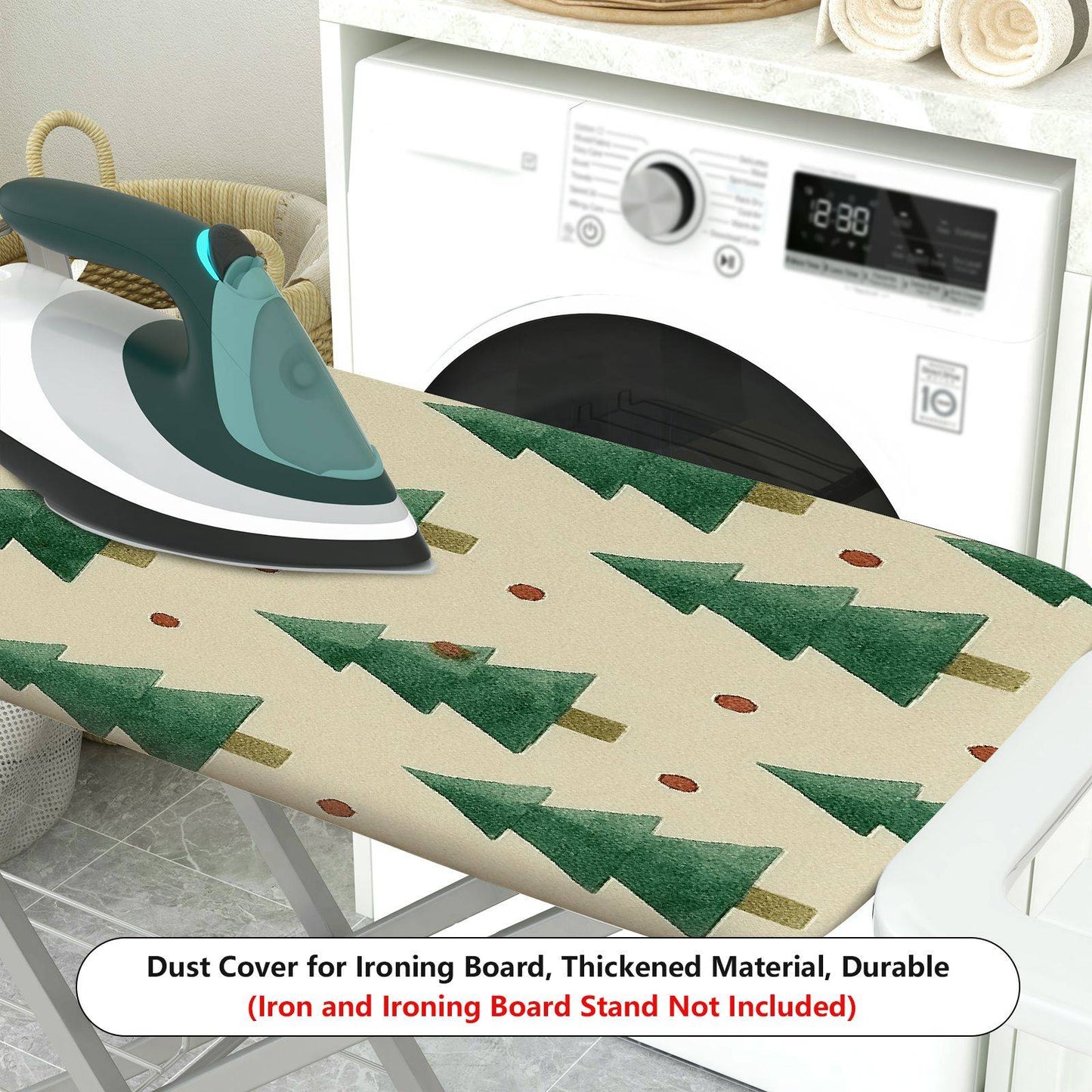 1-Piece Christmas Tree Forest Pattern Holiday  Ironing Board Cover, Universal Size, Without Board