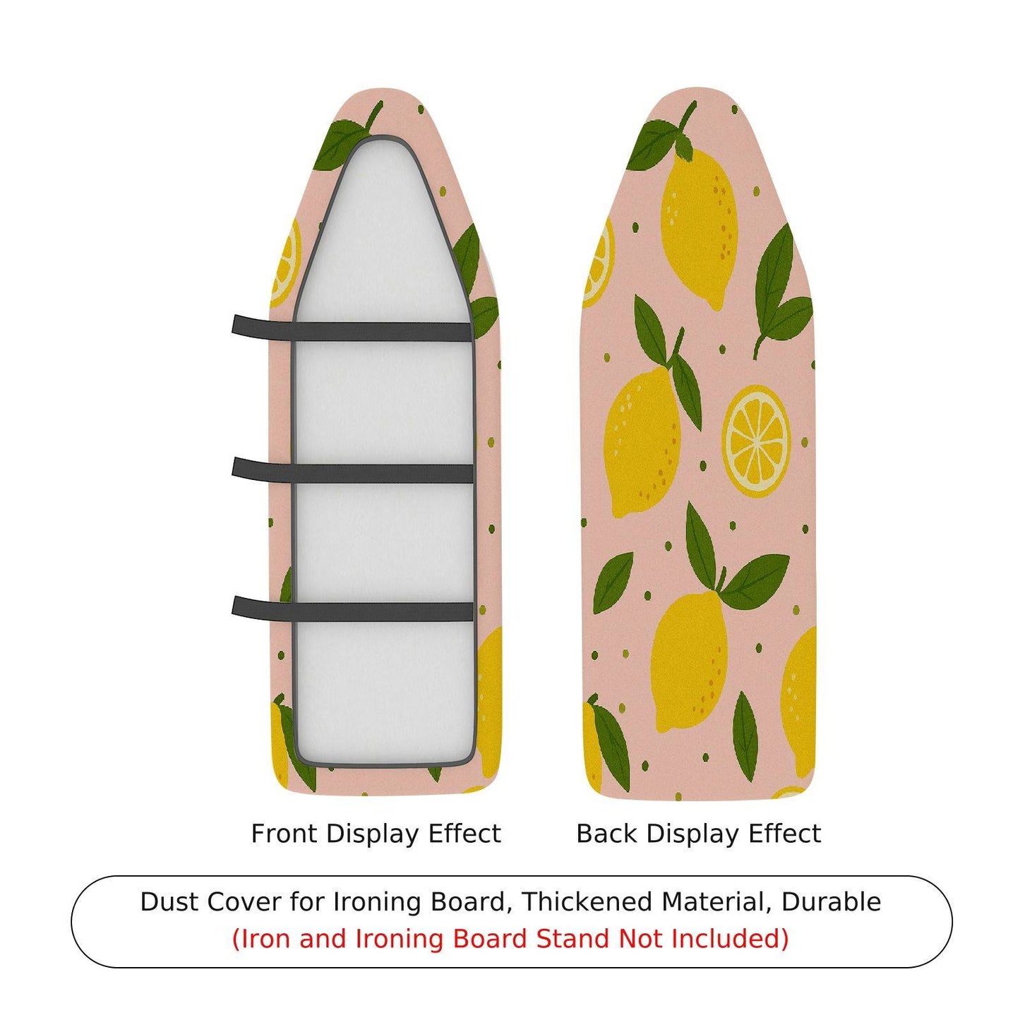 1-Piece Lemon Fruit Pattern Yellow Green  Ironing Board Cover, Universal Size, Without Board