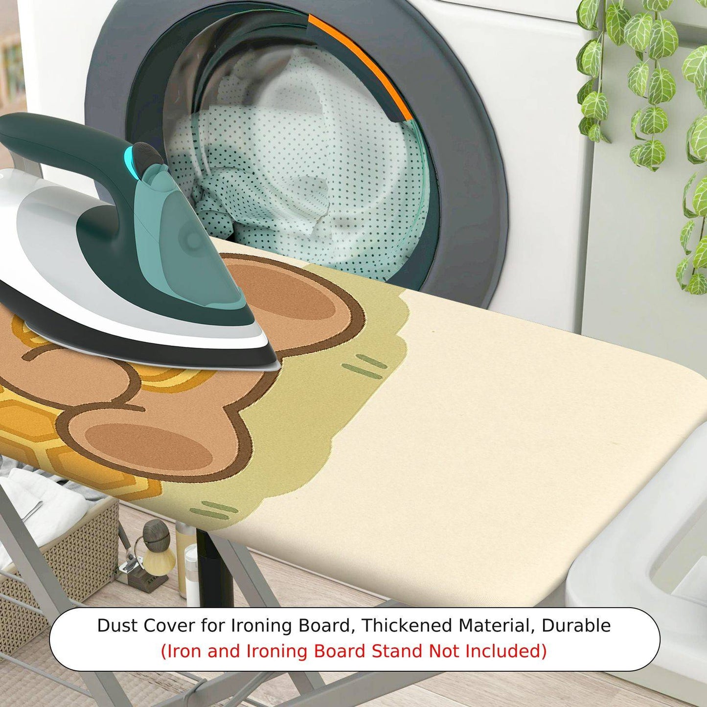 1-Piece Cute Bear Honey Floral  Ironing Board Cover, Universal Size, Without Board