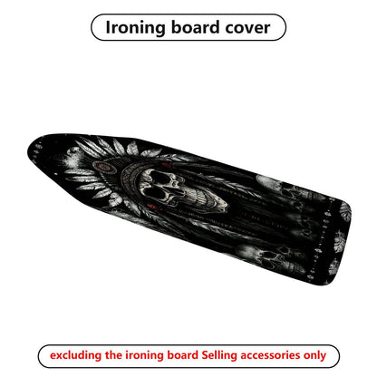 1-Piece Tribal Skull Feather  Ironing Board Cover, Universal Size, Without Board