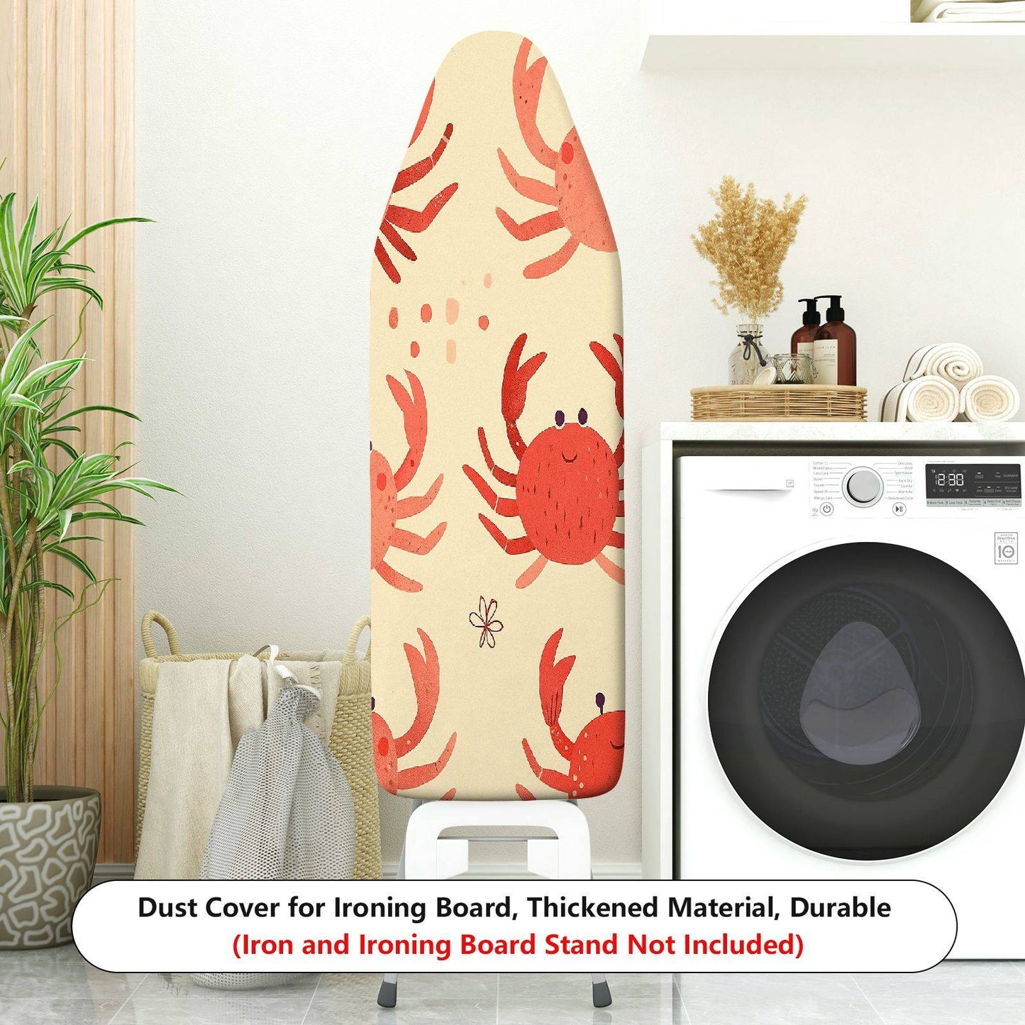1-Piece Crab Pattern Fun Colorful  Ironing Board Cover, Universal Size, Without Board