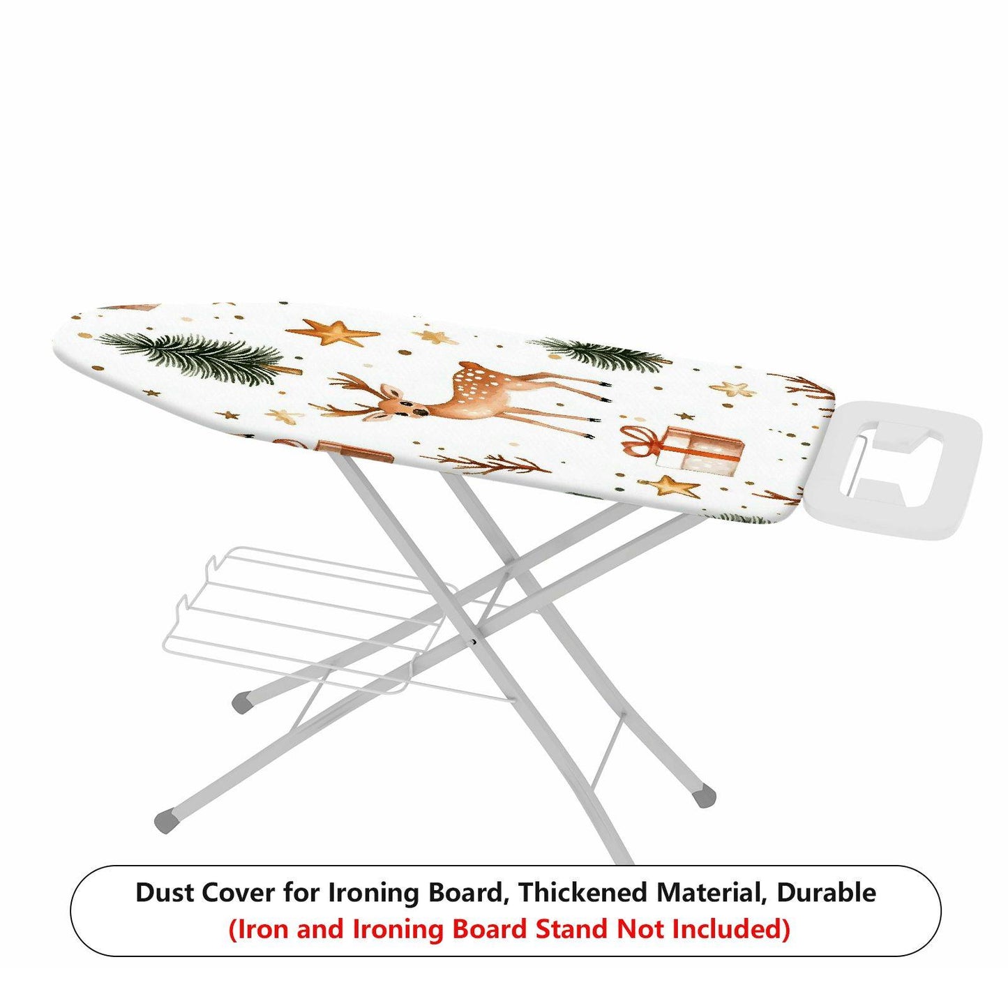 1-Piece Christmas Deer Tree Gift  Ironing Board Cover, Universal Size, Without Board