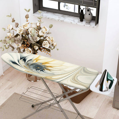 1-Piece Abstract Swirl Pattern Beige Black  Ironing Board Cover, Universal Size, Without Board