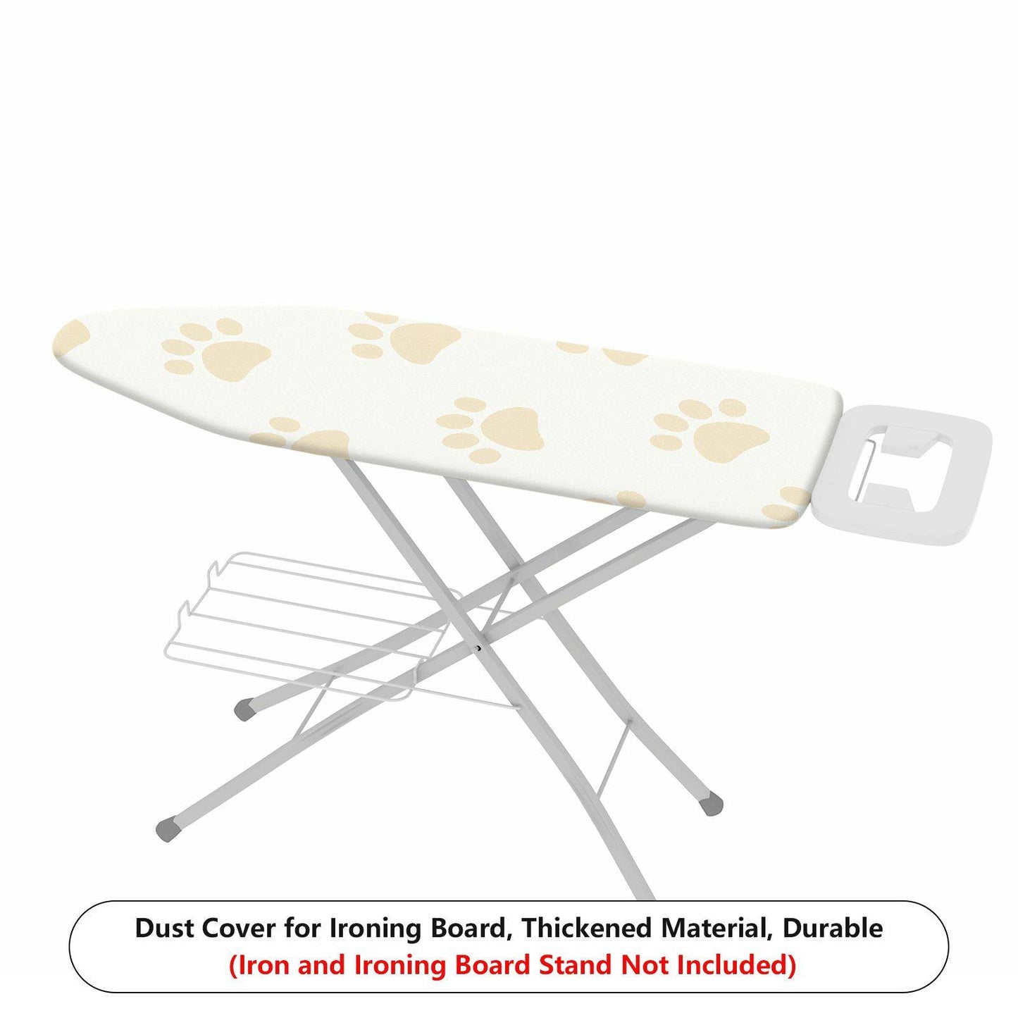1-Piece Cute Paw Print Beige Minimalist  Ironing Board Cover, Universal Size, Without Board