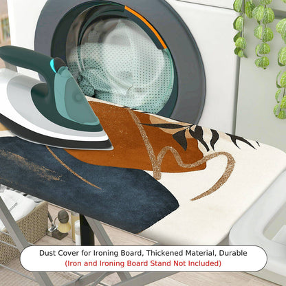 1-Piece Abstract Art Leaf Pattern Geometric  Ironing Board Cover, Universal Size, Without Board