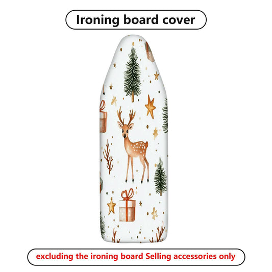 1-Piece Christmas Deer Tree Gift  Ironing Board Cover, Universal Size, Without Board