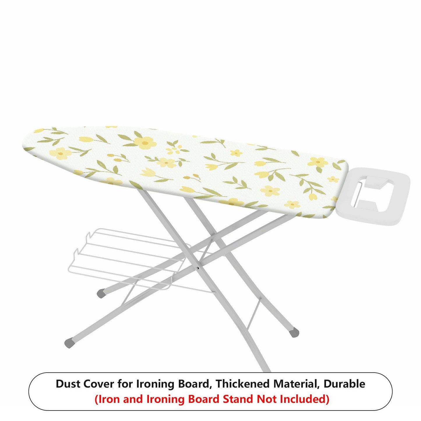 1-Piece Yellow Floral Pattern Decorative Printed  Ironing Board Cover, Universal Size, Without Board