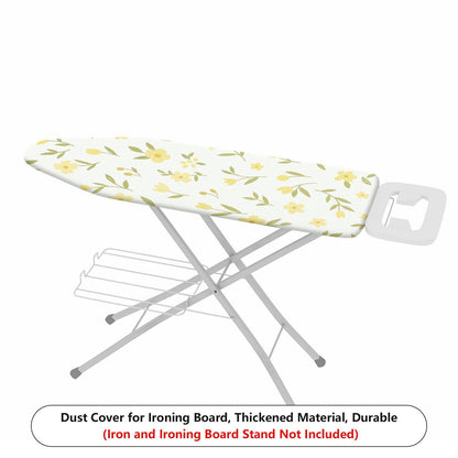 1-Piece Yellow Floral Pattern Decorative Printed  Ironing Board Cover, Universal Size, Without Board