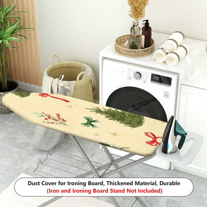 1-Piece Christmas Tree Bow Holly  Ironing Board Cover, Universal Size, Without Board