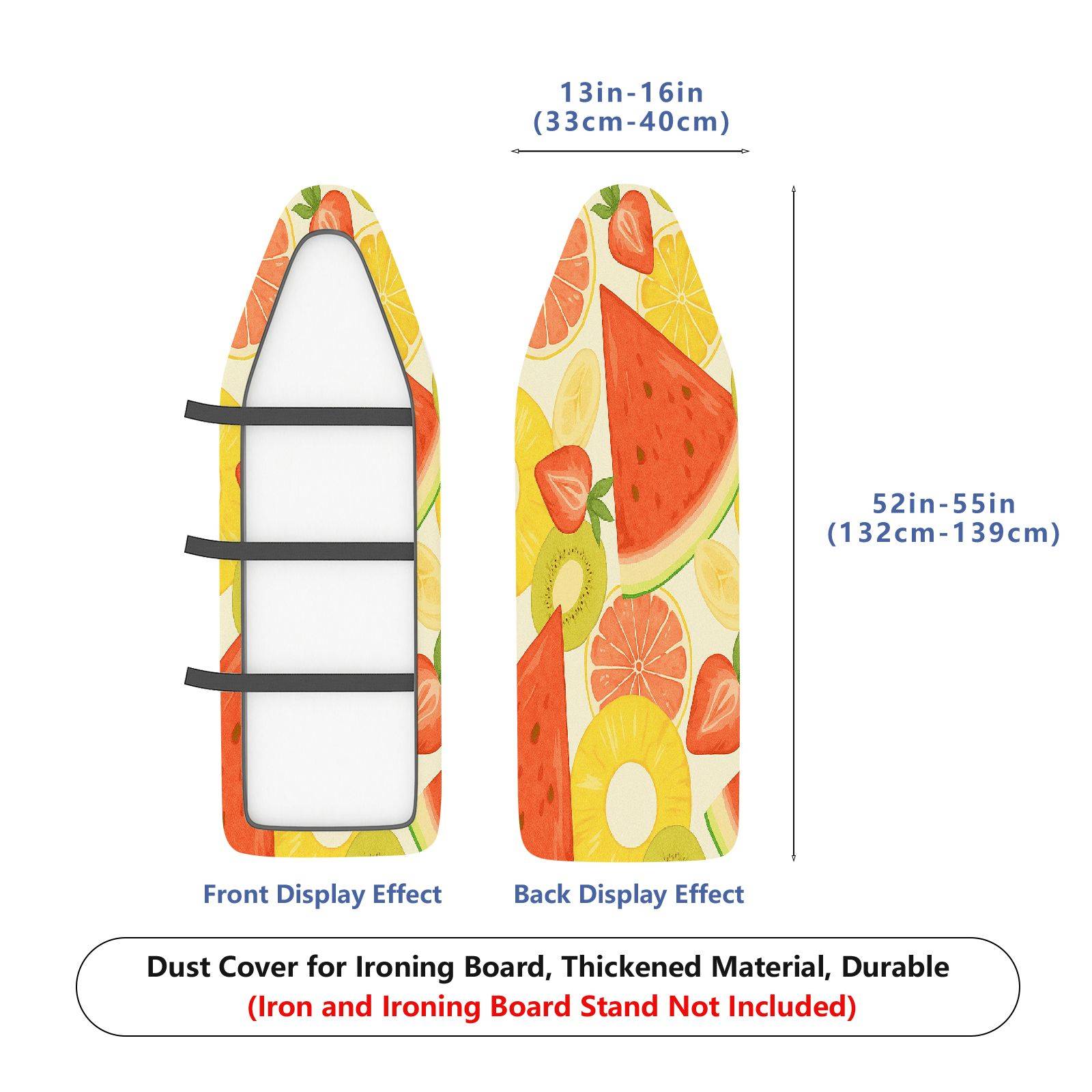 1-Piece Watermelon Fruit Tropical  Ironing Board Cover, Universal Size, Without Board