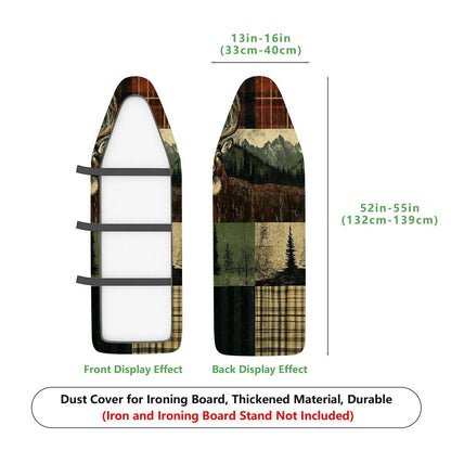 1-Piece Forest Deer Plaid  Ironing Board Cover, Universal Size, Without Board