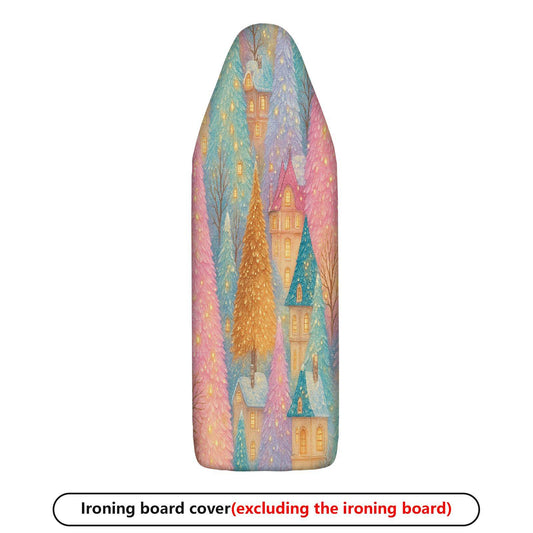 1-Piece Winter Fantasy Houses Fairy  Ironing Board Cover, Universal Size, Without Board