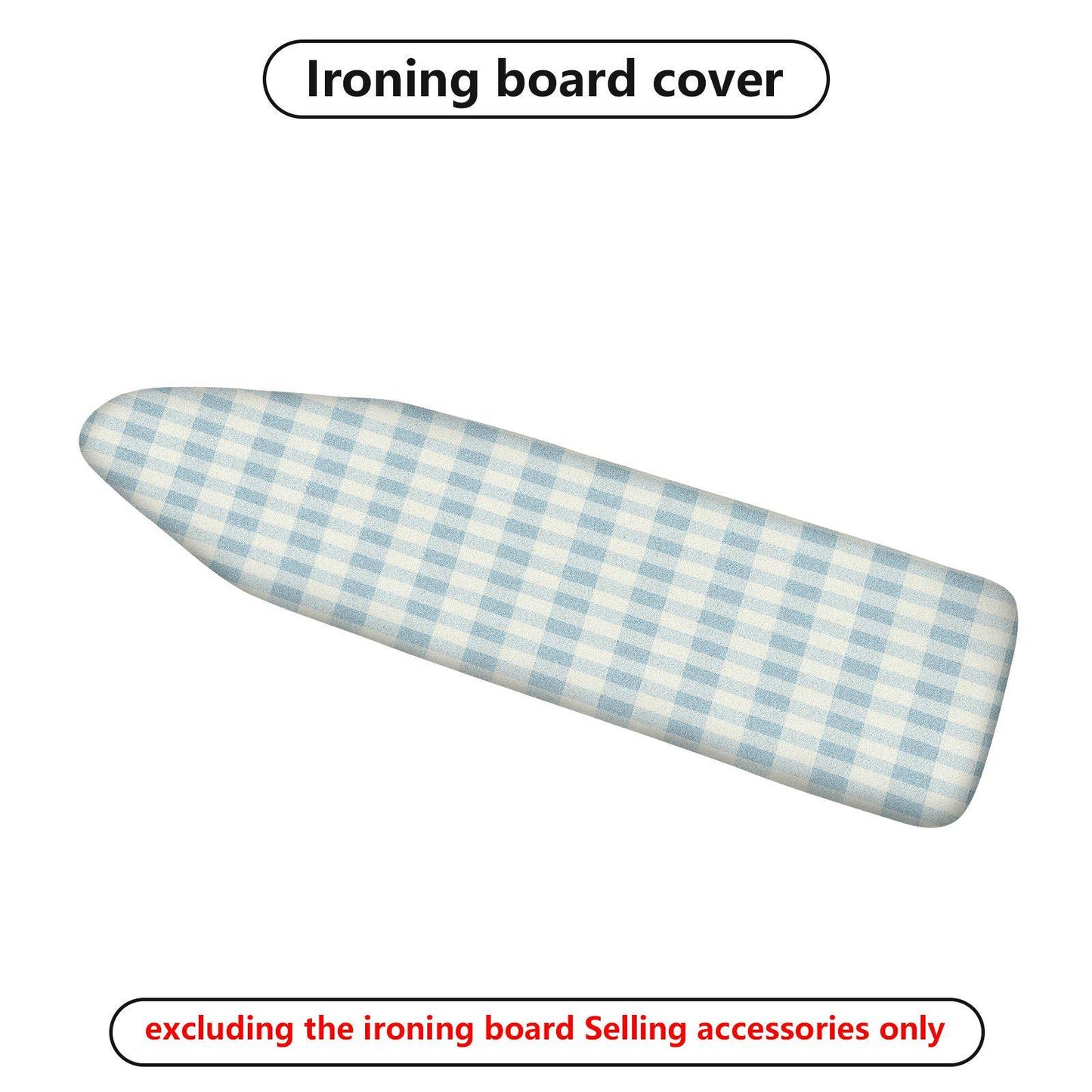 1-Piece Blue Plaid Checkered Classic  Ironing Board Cover, Universal Size, Without Board